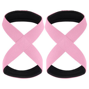 Correas de Levantamiento de Pesas Profesionales de Grado Competitivo, Forma de Ocho, 100% Algodón, con Agarres de Fuerza, Correas de Levantamiento de Pesas en Forma de Ocho - Product Image 1