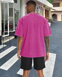 Fabricant personnalisé 300 g/m² T-shirt surdimensionné T-shirt Vintage Sun Fade T-shirt Acid Wash Heavyweight Graphic Loose Boxy t Shirt Men - Product Image 5