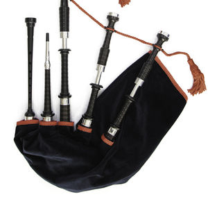 Bagpipes écossais en bois noir et rosewood noir, coloris tartan, sur mesure, à vendre - Product Image 6