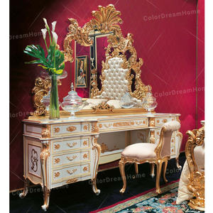 ชุดห้องนอนไม้สักแท้สไตล์โมเดิร์นกลางศตวรรษสุดหรู พร้อมโต๊ะข้างเตียงและโต๊ะเครื่องแป้งแบบกำหนดเองได้ สำหรับบ้าน โรงแรม และอพาร์ตเมนต์ - Product Image 2