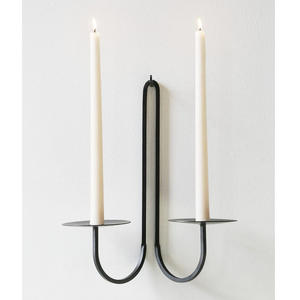 Hot Selling Vintage Wholesale Price Superior Quality Metal Iron <b>Candle</b> <b>Stick</b> Holder for Wall Decor & Home Decoration <b>Black</b> Color - Product Image 6