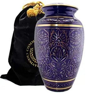 Urno de cremação estilo roxo para adulto, urn de bronze e caixa funeral, lembrança funerária urna ossuária