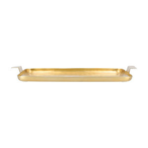 White Coated Metal Serving <b>Tray</b> With <b>Silver</b> Handles Rectangle <b>Tray</b> for Home & Hotels <b>Drinks</b> & Snacks Serving <b>Trays</b> - Product Image 6