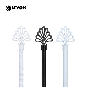 ปลายม่าน KYOK ดีไซน์ทันสมัย สีขาวดำ ทำจากพลาสติก ติดตั้งง่าย สำหรับตกแต่งบ้าน - Product Image 1