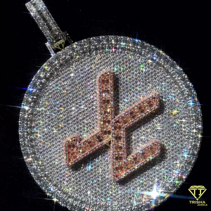 Por encargo Iced Out Hip Hop Colgante VVS Lab Grown Diamonds colgante de plata de ley 925 Joyería hecha a mano personalizada - Product Image 2