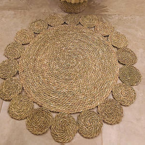 Grand tapis de décor de salon boho tissé à la main, taille personnalisée, tapis de jacinthe d'eau, tapis de sol - Product Image 3