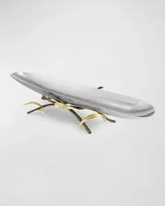 Tazón de Metal con Diseño Orgánico, Plateado, Seguro, Fabricado por Zahid Exports, Mayorista, Chapado - Product Image 5