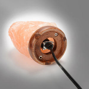 Lampe de sel rose de l'Himalaya de qualité supérieure, 100% naturelle, en cristal de roche sculpté, style Feng Shui pakistanais, interrupteur variateur, artisanat naturel - Product Image 4