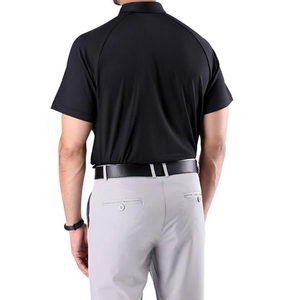 เสื้อยืดแขนสั้นสำหรับผู้ชายใส่2024ฤดูร้อนสำหรับ100% เสื้อโพลีเอสเตอร์ออกแบบโลโก้ได้ตามต้องการดีไซน์บล็อกสีดำเปล่าเทคนิค - Product Image 4