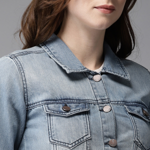 แจ็กเก็ตยีนส์ไซส์ใหญ่พิเศษสำหรับผู้หญิงแจ็กเก็ตยีนส์สำหรับฤดูหนาวทรงลำลอง - Product Image 6