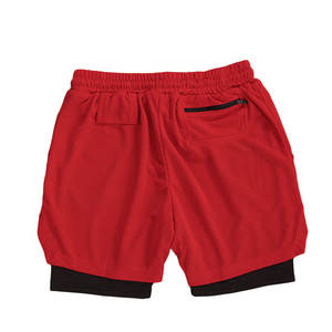 Short de sport pour homme Short de sport décontracté taille moyenne avec cordon de serrage et poches zippées Short de sport à doublure - Product Image 5