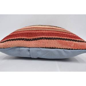 Almohada Kilim Patchwork de lana multicolor Diseño tejido de 14x14 pulgadas con patrón vintage - Product Image 5