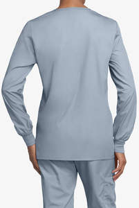 Chaqueta médica unisex con frente a presión y mangas largas Uniforme de salud profesional - Product Image 2