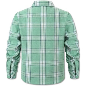 Chemise en flanelle pour homme de bonne qualité, entièrement personnalisable, tendance, anti-rides, de haute qualité - Product Image 2