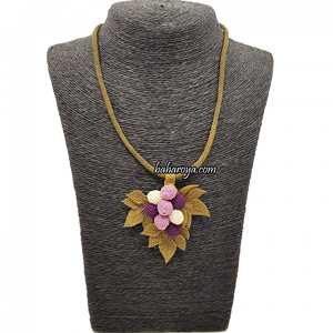 Collar con colgante de moda İğne Oyası Borulu Üzüm Kolye Mor-Eflatun - Product Image 1