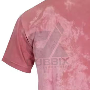 T-shirt uni délavé à l'acide, coupe classique, pour homme, en tissu épais, délavage vintage, écologique, respirant, logo personnalisé - Product Image 5