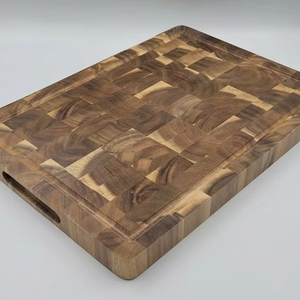 เขียงไม้สักทรงสี่เหลี่ยมพรีเมี่ยมขนาดใหญ่สำหรับเครื่องครัวเสิร์ฟบนโต๊ะอาหารใช้ในบ้านงานเลี้ยง - Product Image 1