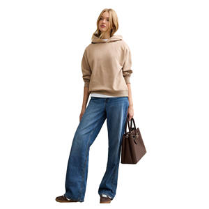 Pull-over d'hiver coupe oversize pour femme, en molleton de coton de haute qualité, coupe-vent, avec capuche et doublure unie, style streetwear – Meilleure vente - Product Image 4