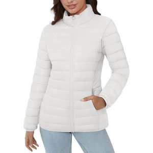 Alta calidad Unisex Casual lona invierno acolchado con capucha chaqueta a prueba de viento ligero cuello mandarín prendas de vestir exteriores bolsillos con cremallera completa - Product Image 6