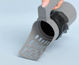 Pelle et tamis à litière pour chat biodégradable intégrée, simple, en matériau PP - Product Image 3