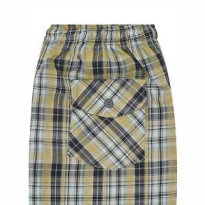 Brown Check Cross Pocket Woven <b>Pajama</b> Regular Fit Lounge Pants Soft CVC Fabric, Drawstring & Pockets Comfortable Sleepwear - Product Image 5