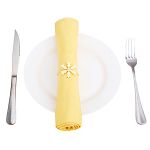 Rond de serviette en métal élégant pour mariage Décoration de table classique de cuisine Accessoires de salle à manger pour hôtels et cafés - Product Image 6