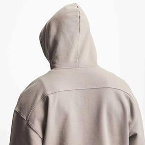 Pull à capuche unisexe en molleton 100% coton surdimensionné avec logo brodé imprimé, délavage acide, déchiré, style streetwear - Product Image 2