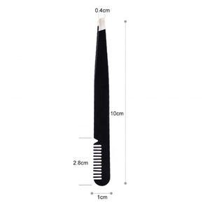 Professional Design Slanted Tip Eyebrow Comb Tweezer High Quality Beauty Tool for Eyebrow Shaping - Product Image 5