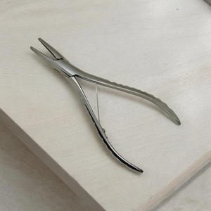 Pinzas para Extensiones de Cabello Obexa, Planas, de Acero Inoxidable Plateado, Herramienta Multifunción para Uso Doméstico - Product Image 1