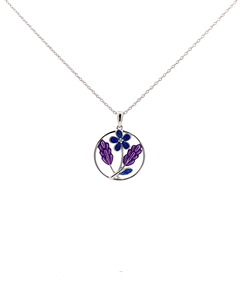Viento para ganar Árbol de la vitalidad Flor de lavanda Bendición Feng Shui Collar de energía-Paz, curación y bendición espiritual - Product Image 1