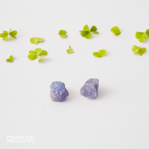 Tanzanita de piedra natal natural con anillo de banda lisa Cz-Anillo de Punta chapada en oro y plata 925-Anillo de mujer - Product Image 3