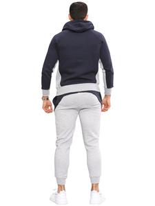 Ensemble de jogging pour homme Nouveau design Marque privée Tissu personnalisé en coton et polyester Ensemble 2 pièces Survêtement de jogging à fermeture éclair pour homme - Product Image 3