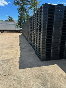 Fabricant de palettes en plastique robustes, palettes en plastique HDPE Euro empilables avec renfort en acier, palettes en plastique industrielles pour le stockage en entrepôt - Product Image 3