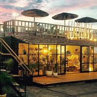 Mini Pop up Shipping Restaurant Mer Arrière-cour Mobile Café-bar 40 pieds Petit Snack Extensible Sport bar Conteneur Grill Prix