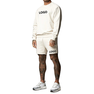 Conjunto corto de cuello redondo de la mejor calidad con logotipo personalizado OEM para hombre, conjuntos de 2 piezas, conjunto de pantalones cortos para hombre, traje deportivo informal - Product Image 5