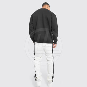 Sudadera holgada de gran tamaño para hombre, sudadera holgada con capucha y pantalones de chándal para hombre de mezcla de algodón de moda informal urbana - Product Image 2