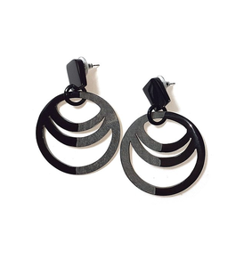 Boucle d'oreille en corne de buffle de bonne qualité forme ronde avec la meilleure fonction de maison de conception de doublure portant des boucles d'oreilles antiques - Product Image 2