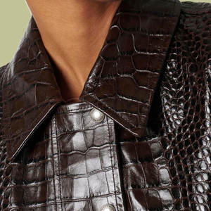 Chaqueta de Cuero Repujado para Mujer, Textura Elegante, Aspecto Lujoso y Cómodo, Diseño Tejido Transpirable, Ligero y Ecológico - Product Image 5