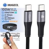 Kabel Data Tipe-C Harga Pabrik 48V-5A 240W Pengisian Cepat Tembaga Murni Berlapis Nilon untuk Komputer 1M