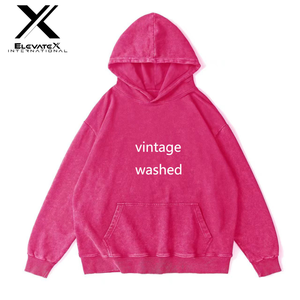 Pull en molleton de coton 100% vintage multicolore personnalisé pour sweat à capuche d'hiver tricoté brodé avec logo imprimé bouffant pour hommes femmes uni - Product Image 1