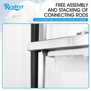 Grand <span class=keywords><strong>habitat</strong></span> <span class=keywords><strong>modulaire</strong></span> pour hamster de luxe à 36 cubes, écologique, avec système d'abreuvement en acier inoxydable et roues de sécurité antidérapantes - Product Image 5