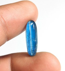 พลอยไคยาไนต์ทรงวงรีที่สวยงามสำหรับทำเครื่องประดับอัญมณีไคยาไนต์ขัดและหลวม - Product Image 3