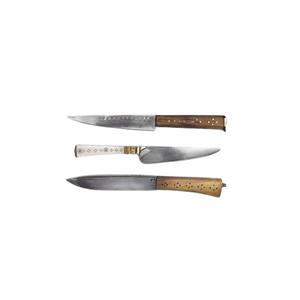 Juego de Cubiertos de Metal AG con Acabado Espejo 100% Natural, Diseño Moderno, con Mango de Acero con Diseño de Hoja, para Fiestas, Hoteles y Restaurantes - Product Image 2