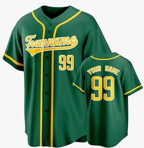 Camiseta de béisbol con botones completos hecha a medida OEM, diseño cosido transpirable con estilo de conjunto de impresión digital por sublimación - Product Image 3