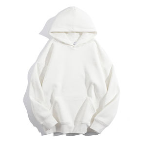 Sweats à capuche en coton vierge épais polaire poids lourd 420Gsm surdimensionné dropshoulder Logo imprimé personnalisé sweats à capuche et sweat-shirts pour hommes - Product Image 2