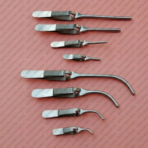 ชุดเครื่องมือผ่าตัดหลอดเลือดแบบมืออาชีพ 8 ชิ้น ยี่ห้อ DeBakey Bulldog Vascular Clamp Forceps แบบตรงและแบบโค้ง สำหรับการผ่าตัดหลอดเลือดแบบไม่ทำลายเนื้อเยื่อ - Product Image 5