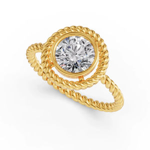 Anillo de bodas de oro sólido de 18 quilates para mujer 1.51Cts VS Clarity EF Color Lab Grown Cut Diamond IGI Certified Jewelry Gift para compromiso - Product Image 1