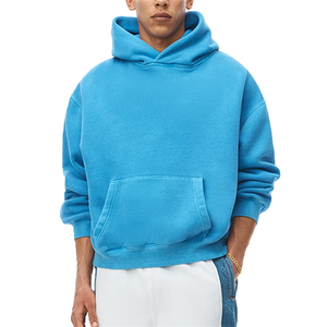 Custom Oversized Drop Shoulder 600gsm Hoodie <b>Men</b> Wholesale High Quality Heavyweight Baggy Pullover <b>Cropped</b> Hoodie <b>Men</b> - Product Image 2