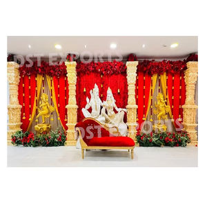 Mariage hindou traditionnel Mandap ouvert avec Shiva Parvati scène de mariage royale hindoue avec Shiva Parvati scène de mariage ouverte Mandap - Product Image 2