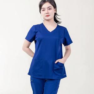 Uniformes hospitalarios Trajes de manga corta Médico Enfermería Scrubs Médico Scrubs Uniformes Scrub Uniformes Conjuntos OEM - Product Image 6